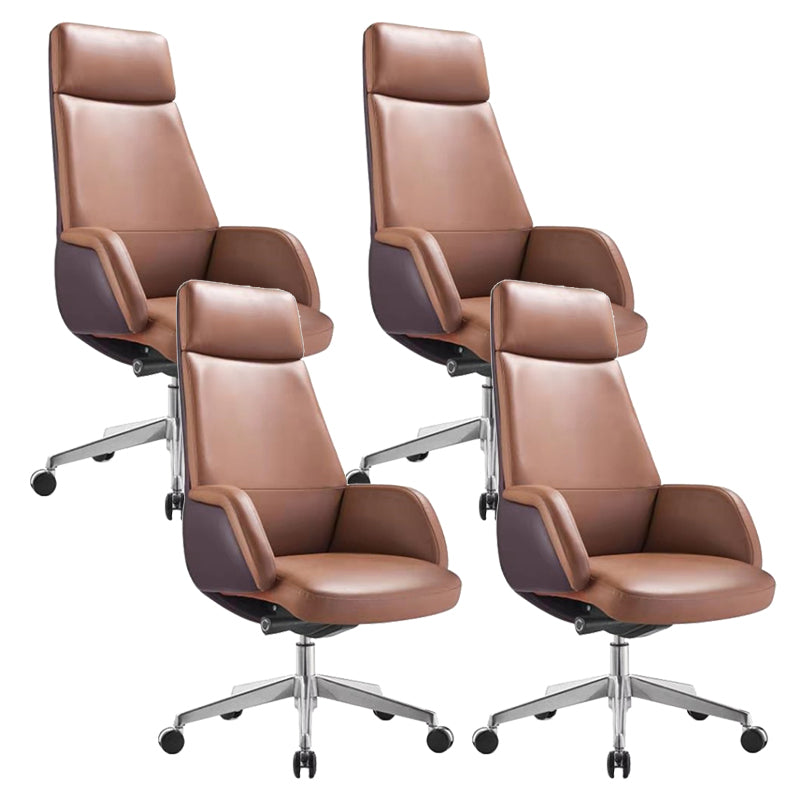 Contemporary Faux Leather Ergonomic Chair High Back Conference Chair