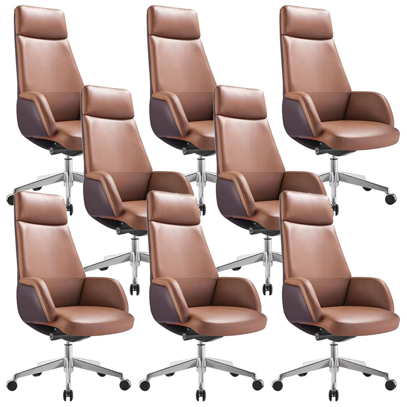 Contemporary Faux Leather Ergonomic Chair High Back Conference Chair