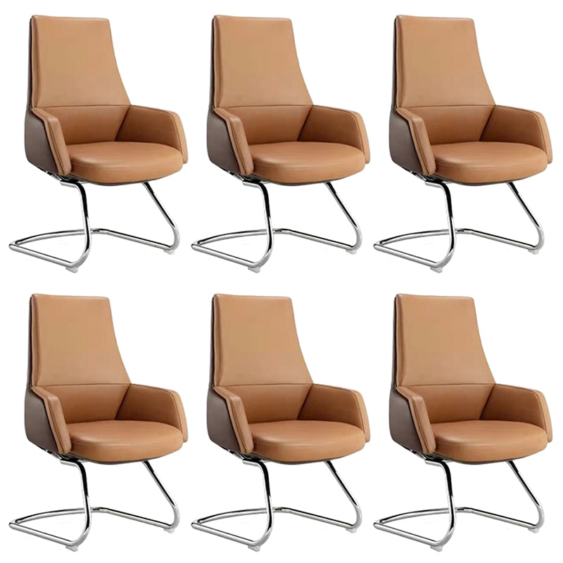 Contemporary Faux Leather Ergonomic Chair High Back Conference Chair