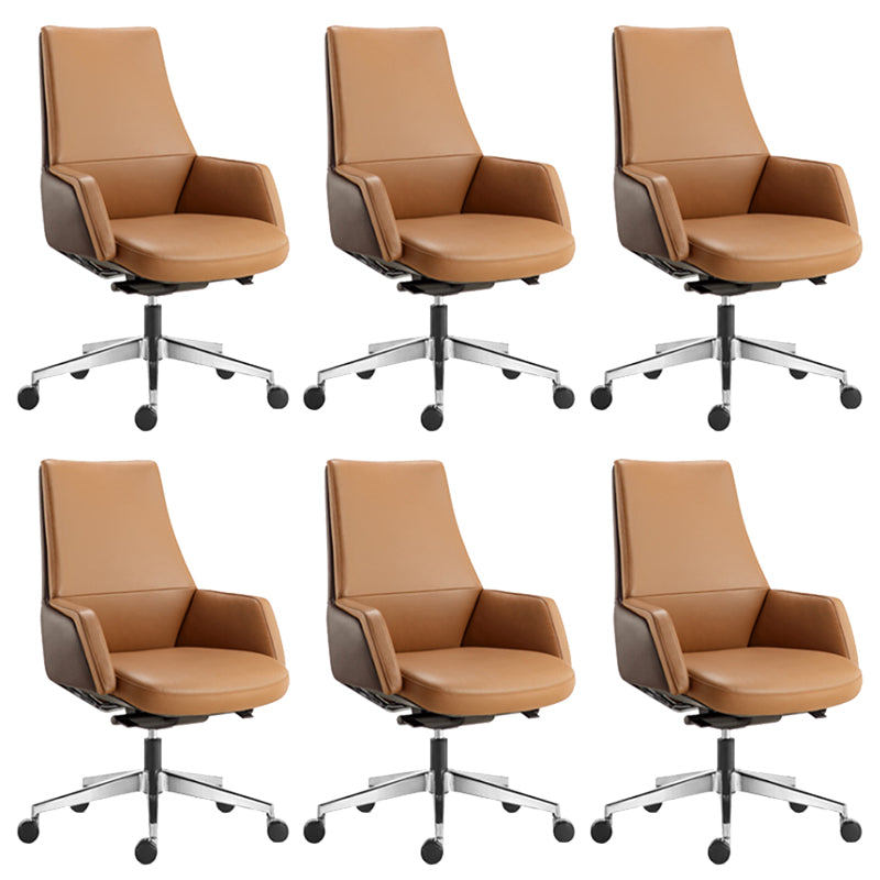 Contemporary Faux Leather Ergonomic Chair High Back Conference Chair