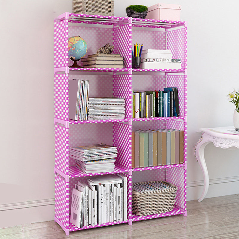 Contemporary Metal Shelf Bookcase Shelves Included Closed Back Bookcase