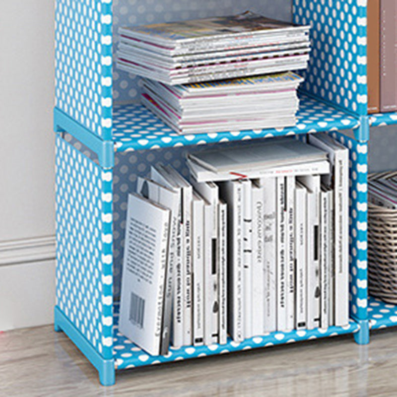 Contemporary Metal Shelf Bookcase Shelves Included Closed Back Bookcase