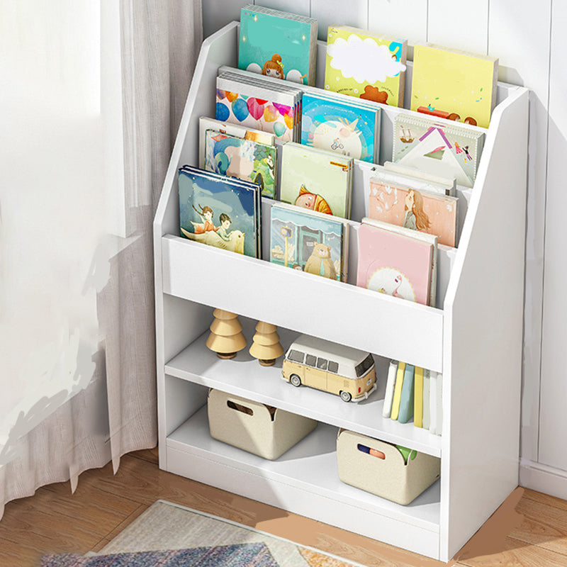 Wood Engineered Wood Bookcase Closed Back 11.8" Wide Modern Bookshelf for Office