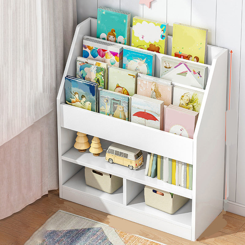 Wood Engineered Wood Bookcase Closed Back 11.8" Wide Modern Bookshelf for Office