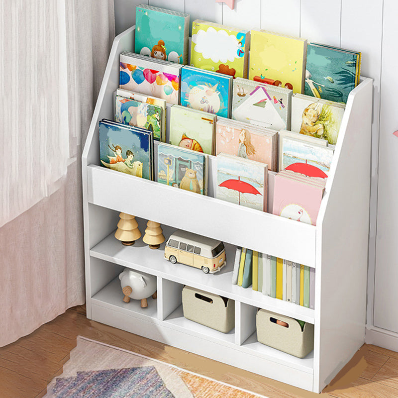 Wood Engineered Wood Bookcase Closed Back 11.8" Wide Modern Bookshelf for Office