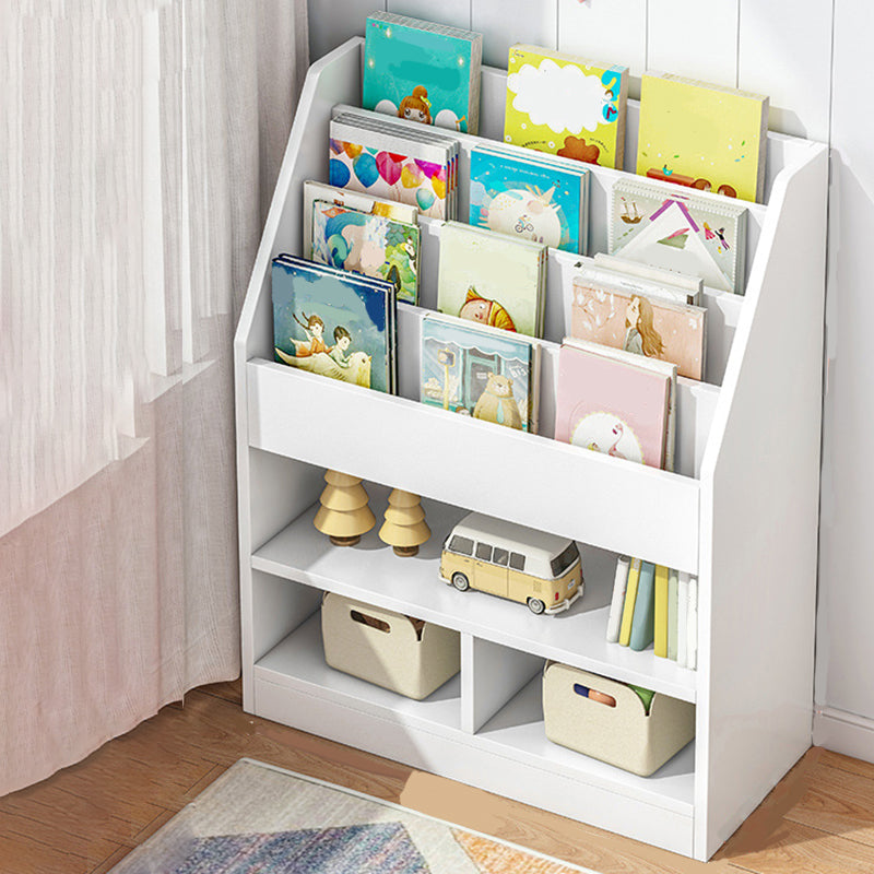 Wood Engineered Wood Bookcase Closed Back 11.8" Wide Modern Bookshelf for Office