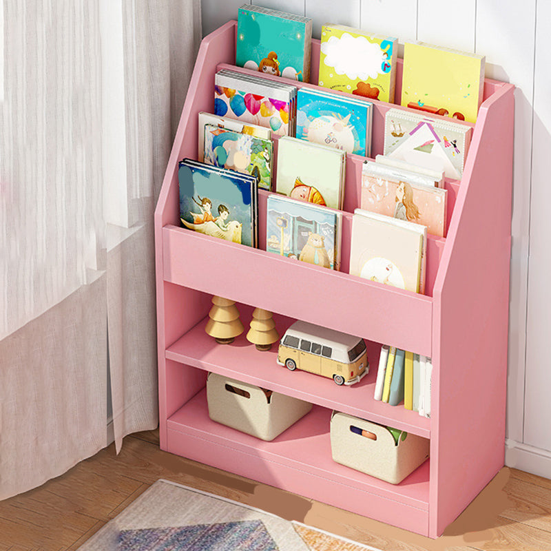 Wood Engineered Wood Bookcase Closed Back 11.8" Wide Modern Bookshelf for Office