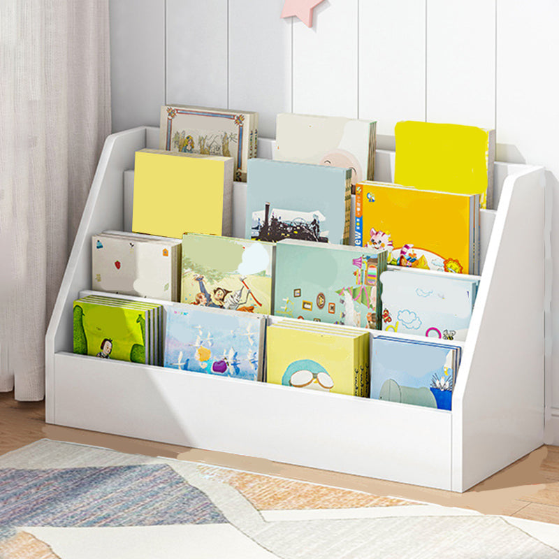 Wood Engineered Wood Bookcase Closed Back 11.8" Wide Modern Bookshelf for Office