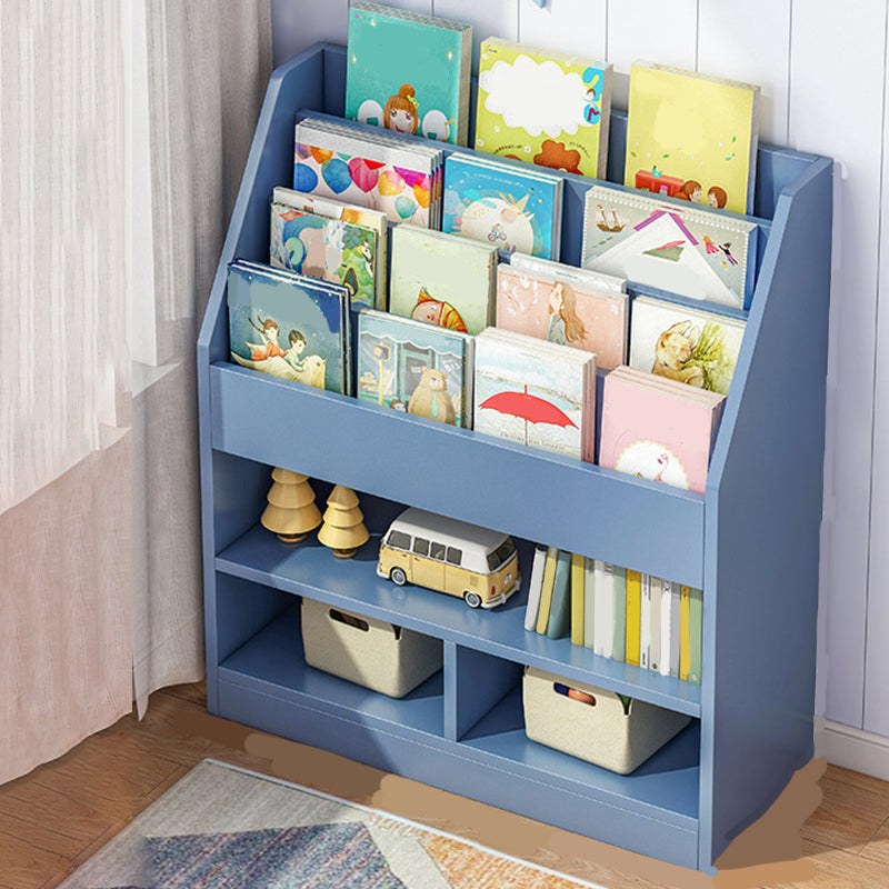 Wood Engineered Wood Bookcase Closed Back 11.8" Wide Modern Bookshelf for Office