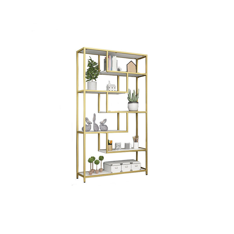 11.8" W X 78.7" H Glam Bookcase Metal Vertical Book Shelf for Bedroom