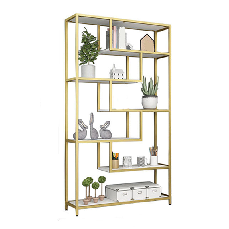 11.8" W X 78.7" H Glam Bookcase Metal Vertical Book Shelf for Bedroom