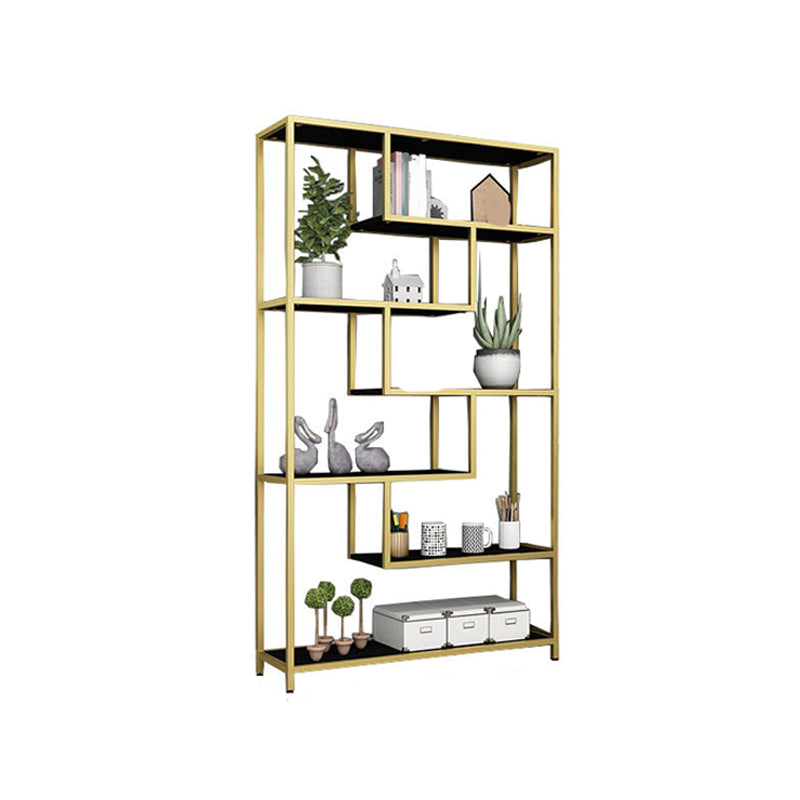 11.8" W X 78.7" H Glam Bookcase Metal Vertical Book Shelf for Bedroom