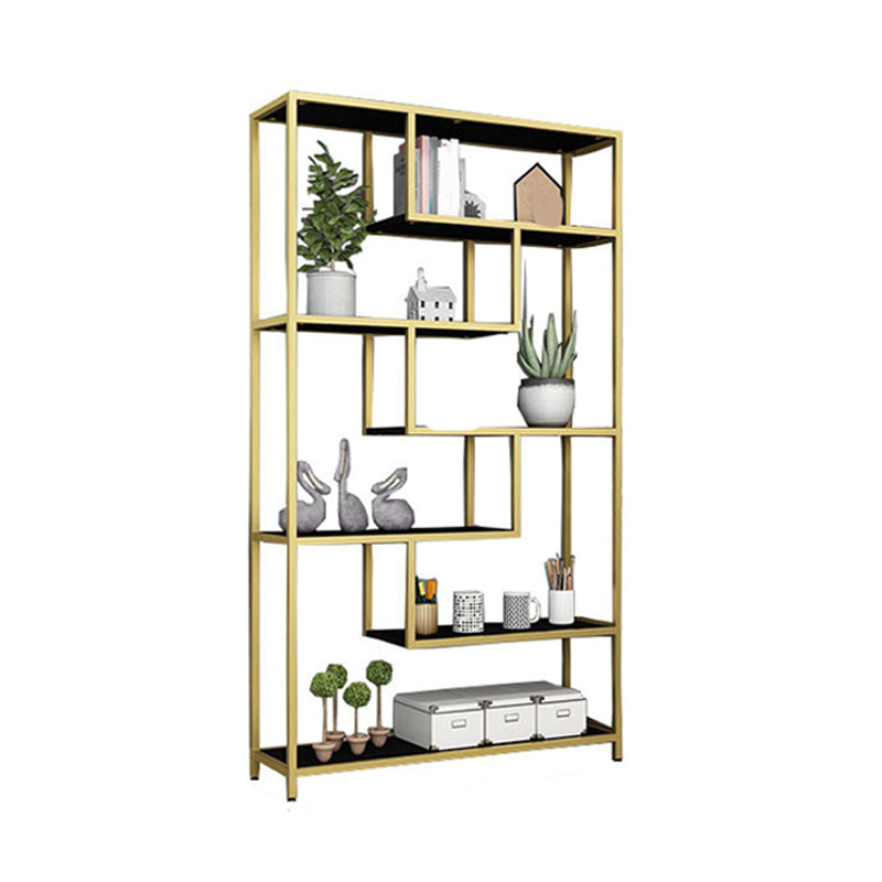 11.8" W X 78.7" H Glam Bookcase Metal Vertical Book Shelf for Bedroom