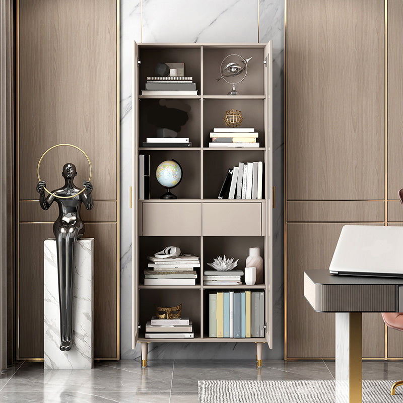 Glam Metal Bookcase Standard Closed Back Bookshelf for Home Office