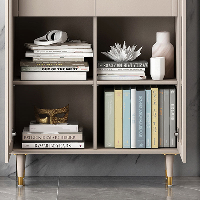 Glam Metal Bookcase Standard Closed Back Bookshelf for Home Office