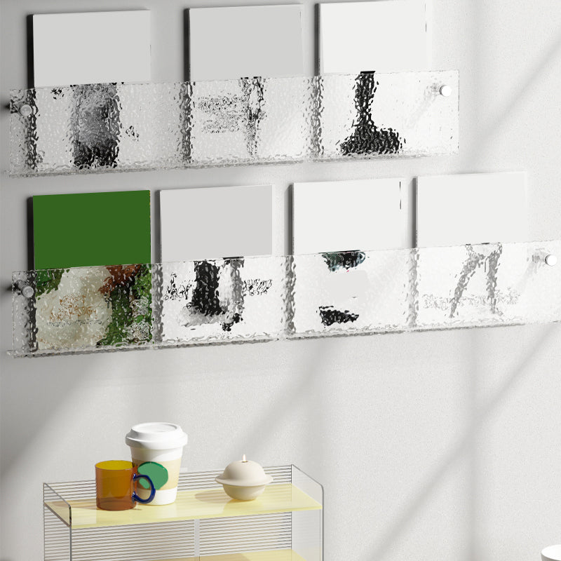 Floating Clear Plastic/Acrylic Bookcase Urban Wall Mounted Shelf