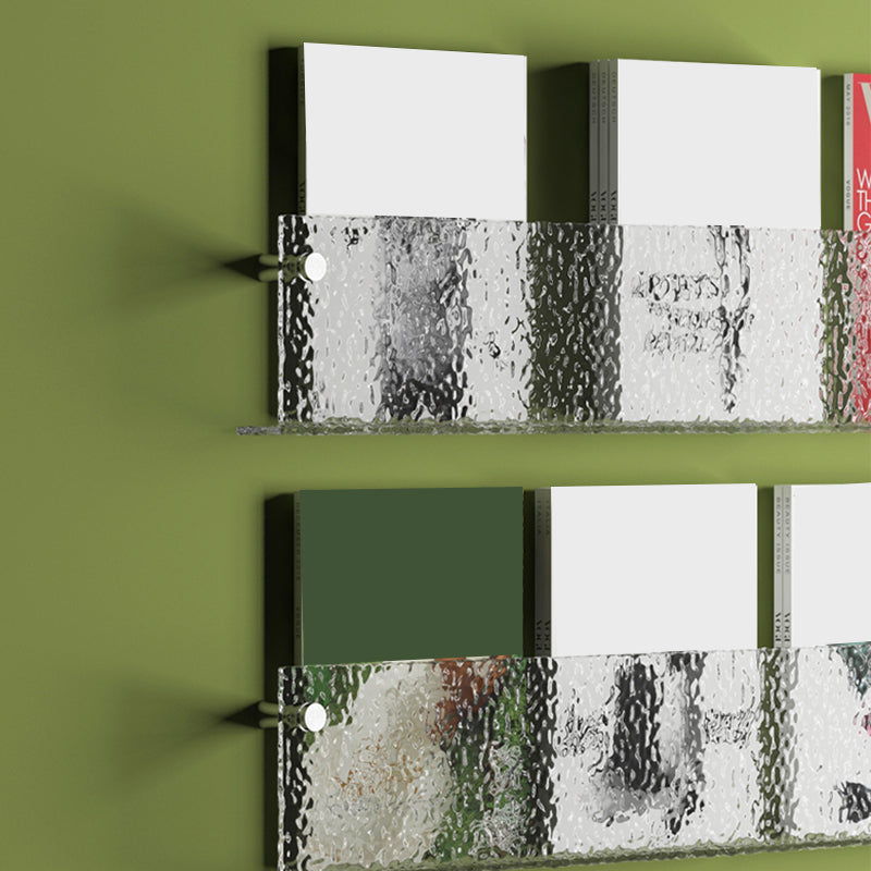 Floating Clear Plastic/Acrylic Bookcase Urban Wall Mounted Shelf