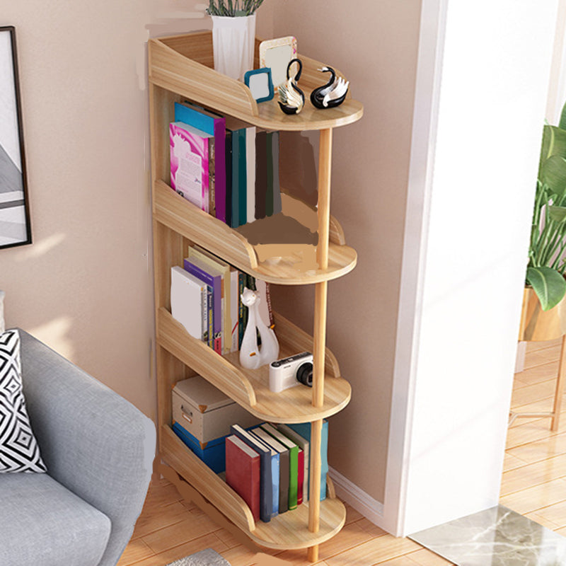 Engineered Wood Contemporary Shelf Bookcase Standard Open Bookcase