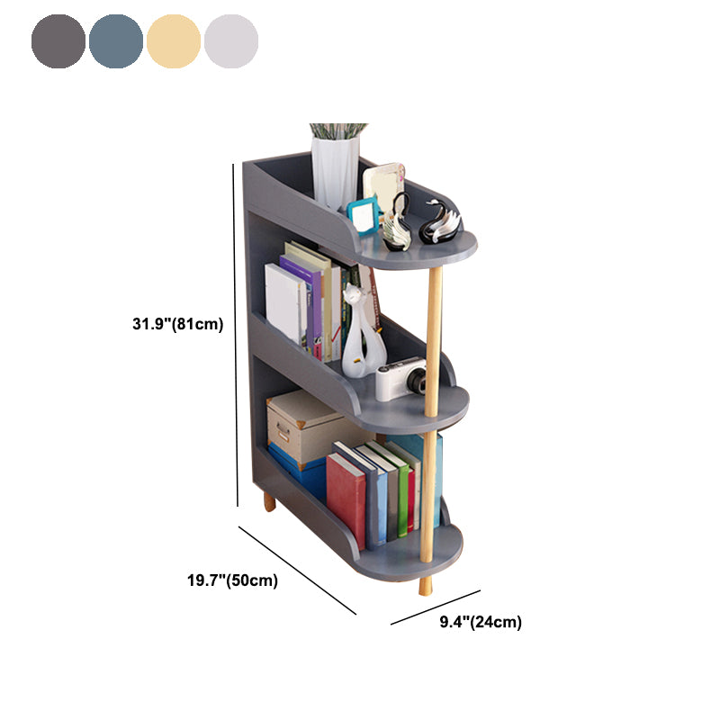 Engineered Wood Contemporary Shelf Bookcase Standard Open Bookcase