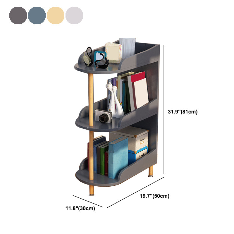 Engineered Wood Contemporary Shelf Bookcase Standard Open Bookcase