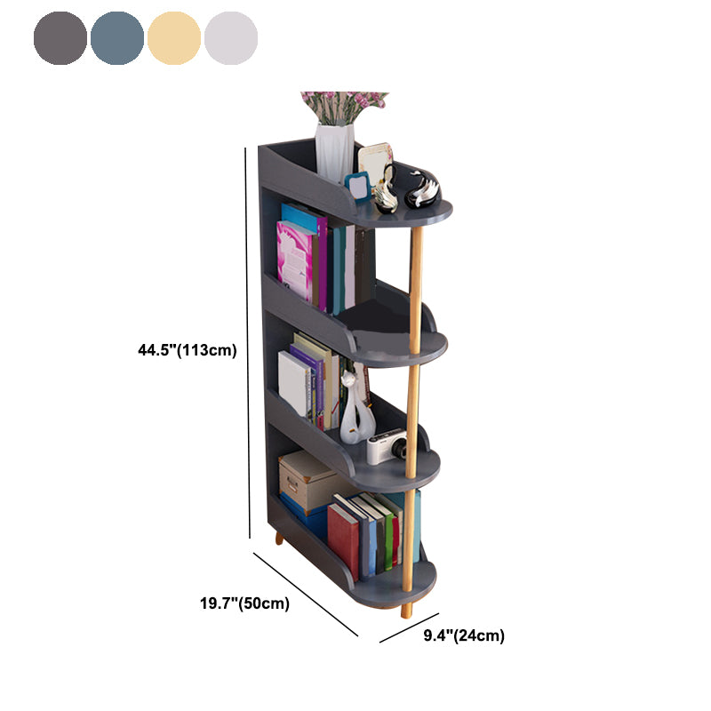 Engineered Wood Contemporary Shelf Bookcase Standard Open Bookcase