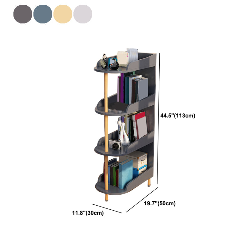 Engineered Wood Contemporary Shelf Bookcase Standard Open Bookcase