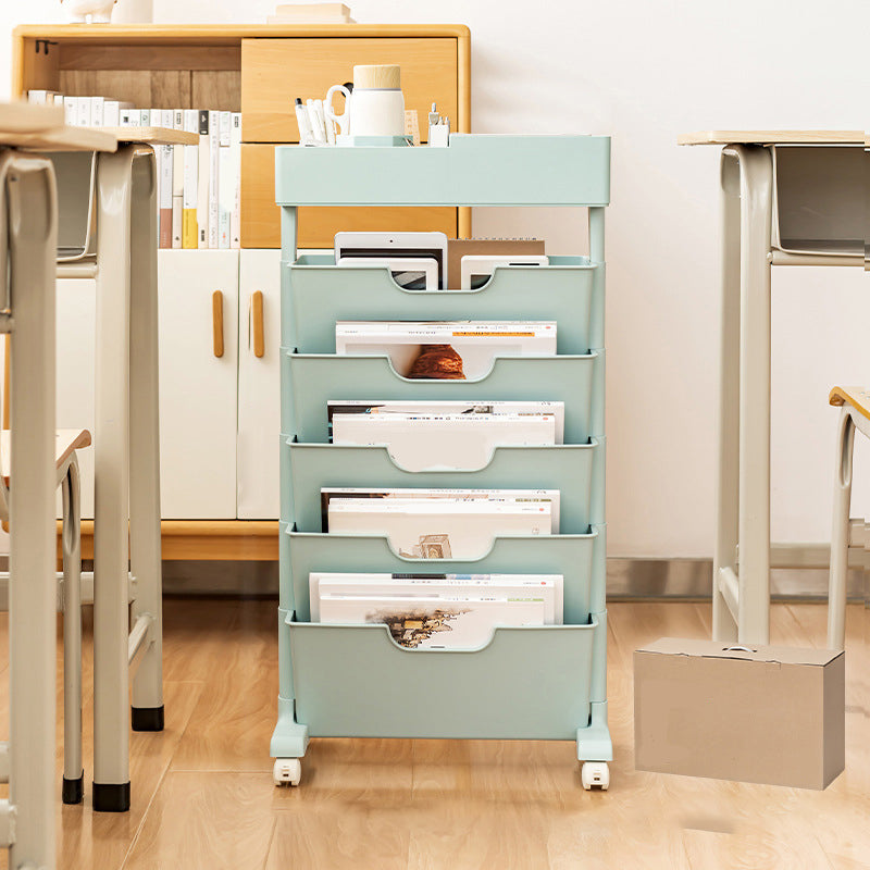 Contemporary Plastic/Acrylic Book Shelf Closed Back Bookcase