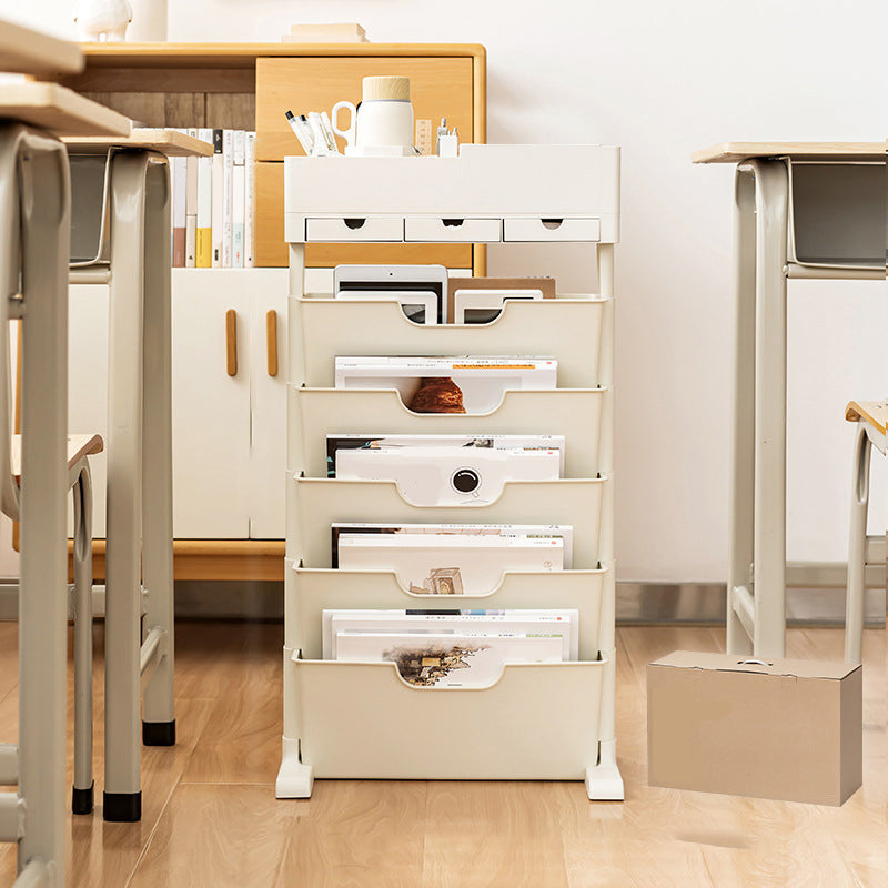 Contemporary Plastic/Acrylic Book Shelf Closed Back Bookcase