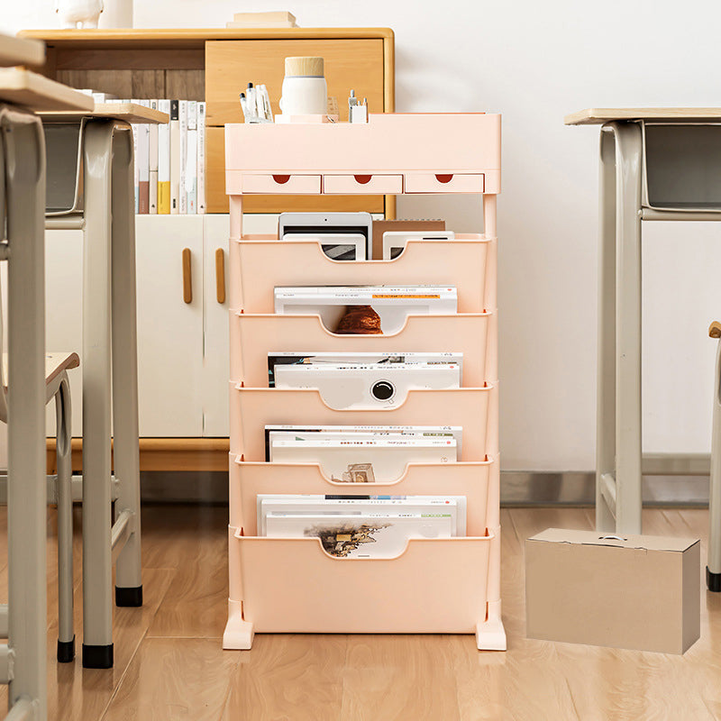 Contemporary Plastic/Acrylic Book Shelf Closed Back Bookcase