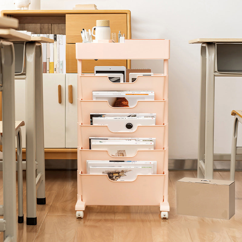 Contemporary Plastic/Acrylic Book Shelf Closed Back Bookcase