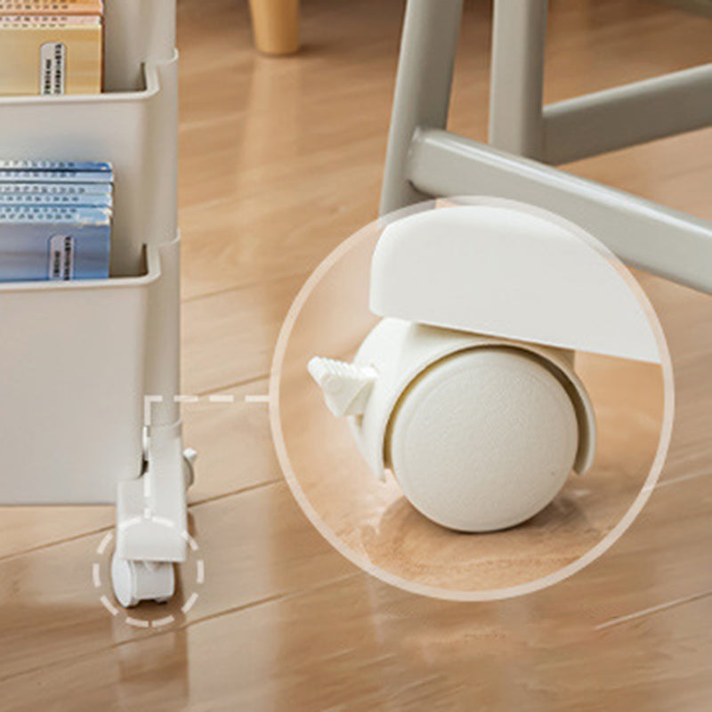 Contemporary Plastic/Acrylic Book Shelf Closed Back Bookcase