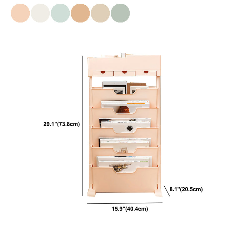 Contemporary Plastic/Acrylic Book Shelf Closed Back Bookcase