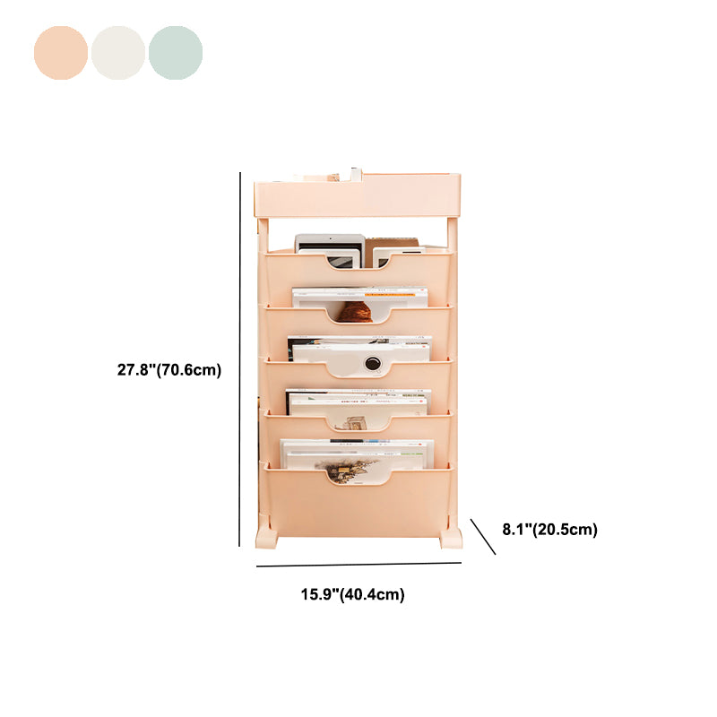 Contemporary Plastic/Acrylic Book Shelf Closed Back Bookcase