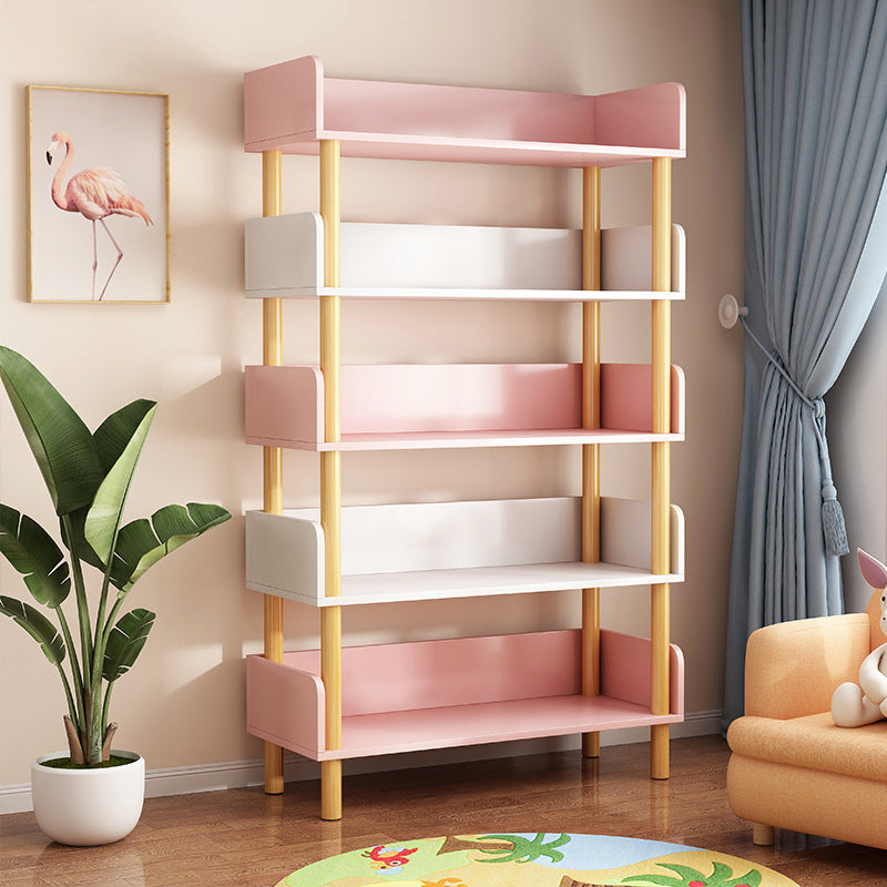 Contemporary Engineered Wood Book Shelf Vertical Open Bookcase