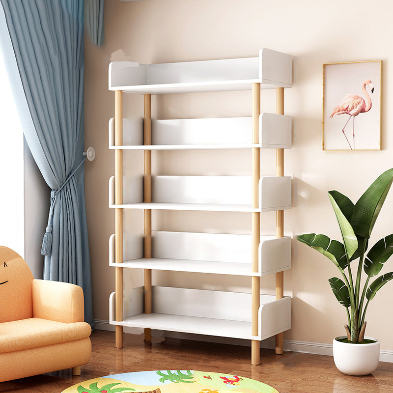 Contemporary Engineered Wood Book Shelf Vertical Open Bookcase