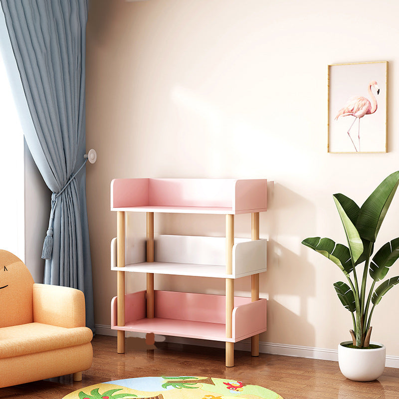 Contemporary Engineered Wood Book Shelf Vertical Open Bookcase