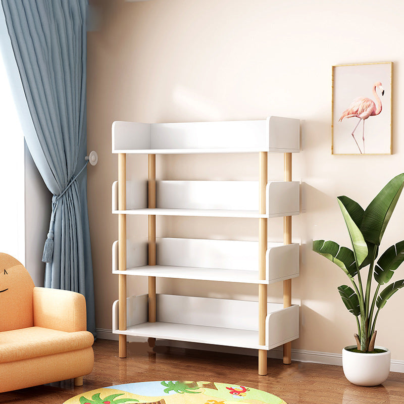 Contemporary Engineered Wood Book Shelf Vertical Open Bookcase