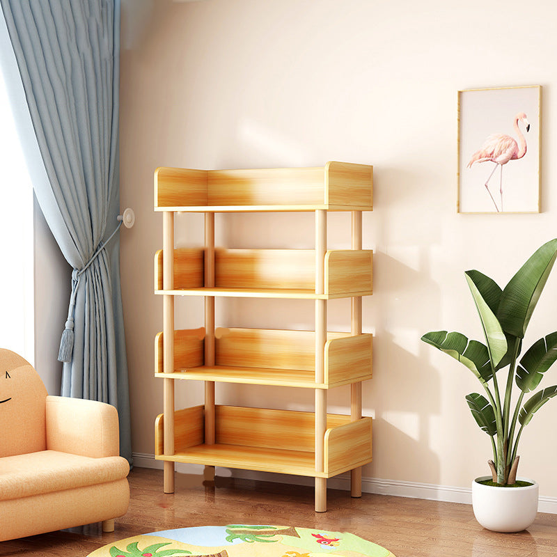 Contemporary Engineered Wood Book Shelf Vertical Open Bookcase