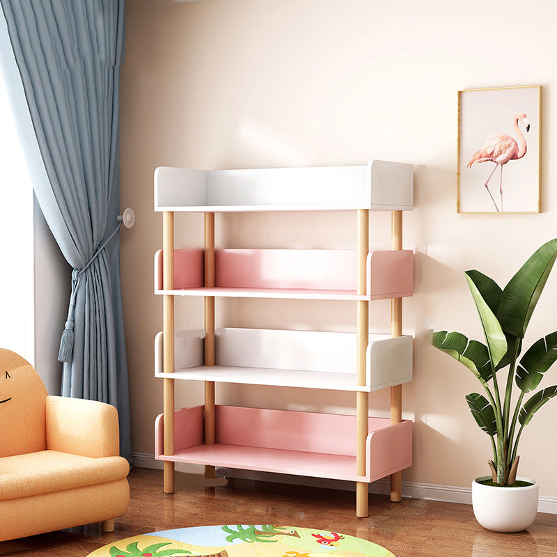 Contemporary Engineered Wood Book Shelf Vertical Open Bookcase