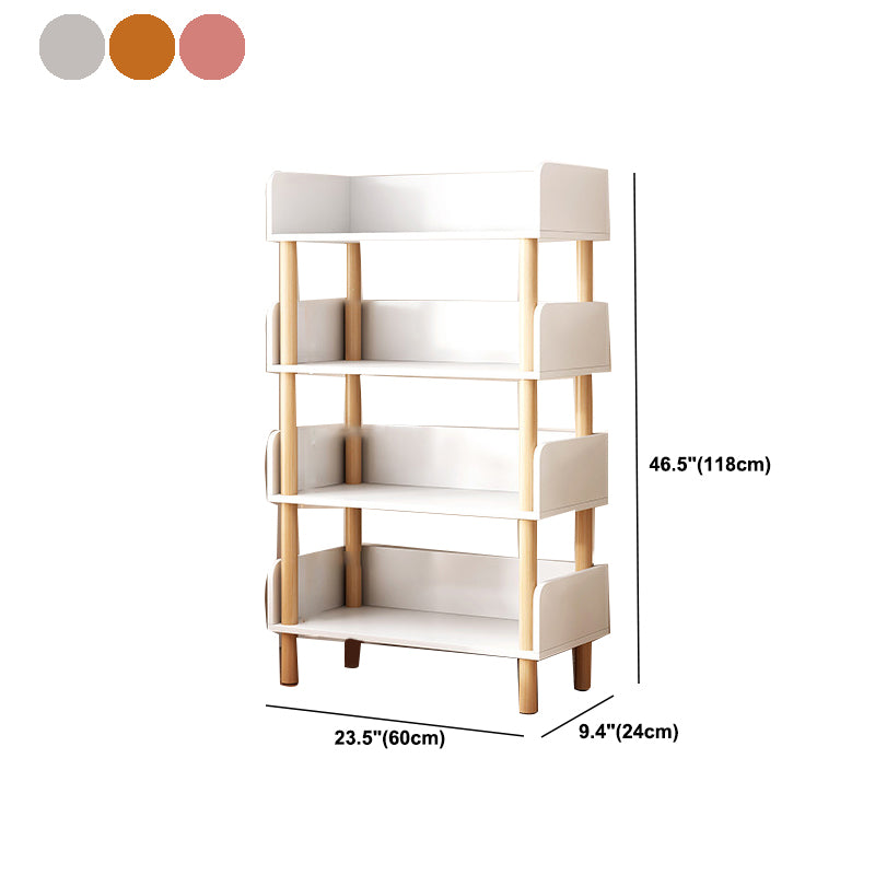 Contemporary Engineered Wood Book Shelf Vertical Open Bookcase