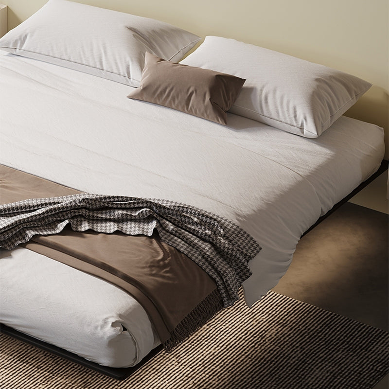 84.65 inch Wide Contemporary Platform Bed Frame Solid Wood Bed