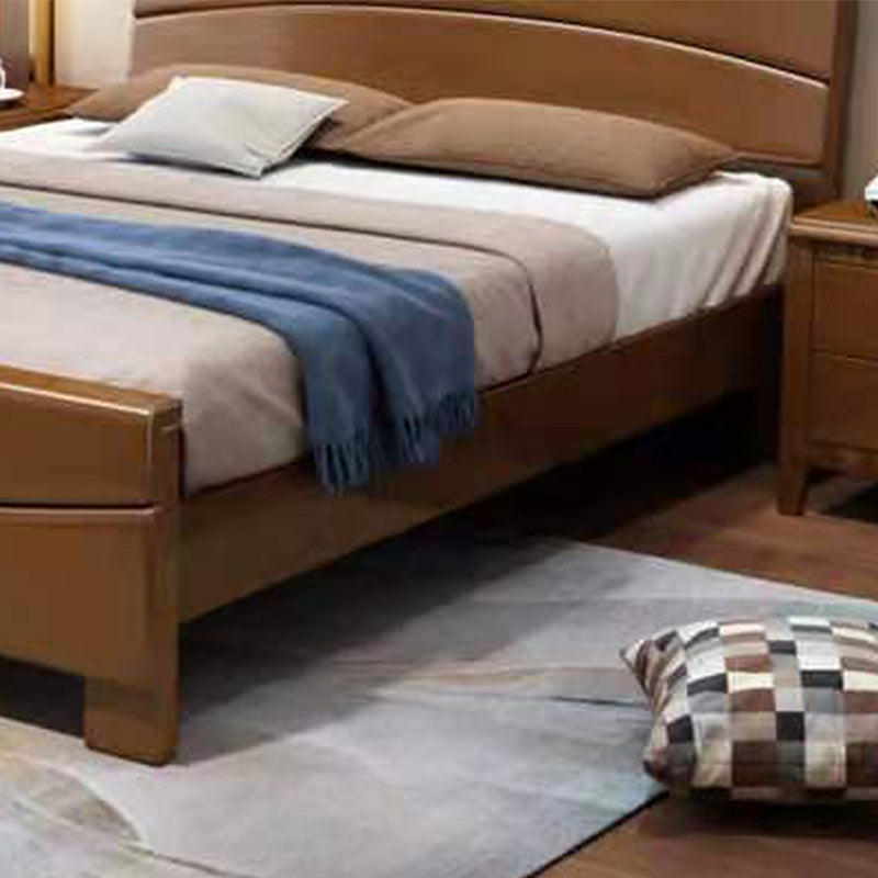 Traditional Panel Rectangular with Headboard Pine Wood Panel Bed