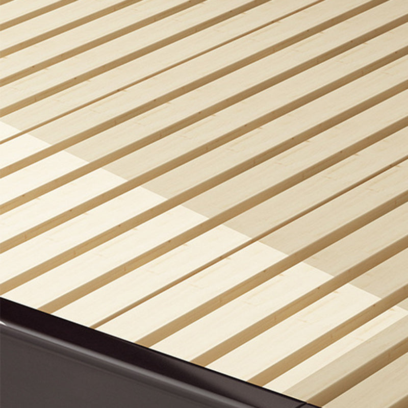 84.65 inch Wide Traditional Bed Frame Rubberwood Bed with Headboard