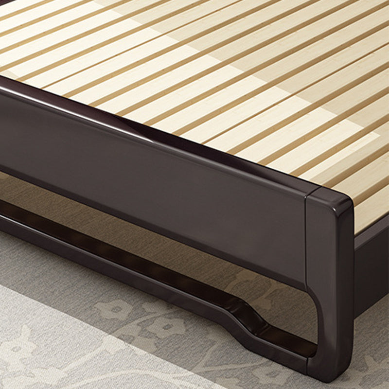 84.65 inch Wide Traditional Bed Frame Rubberwood Bed with Headboard