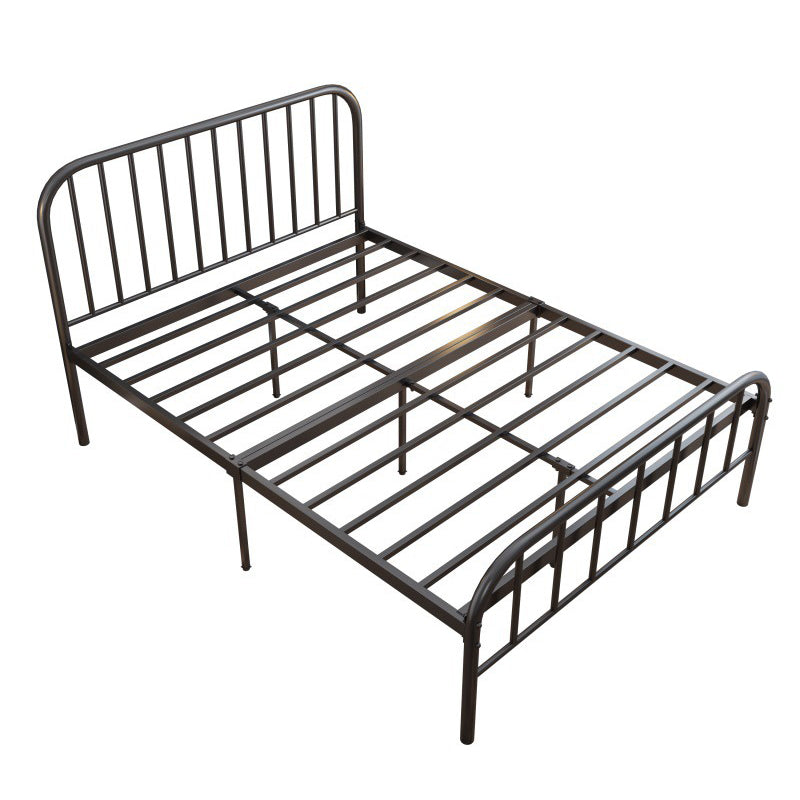 Contemporary Metal Slat with Headboard Rectangular with Metal Legs Slat Bed