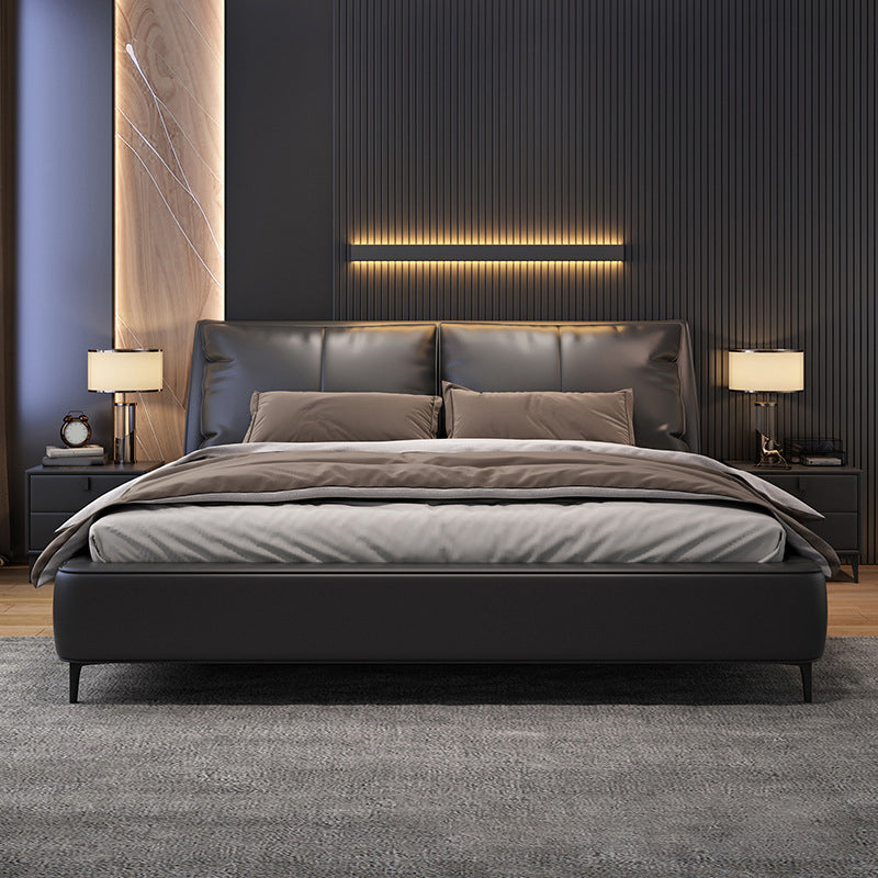 Contemporary Upholstered Mattress Included with Headboard Rectangular Bed