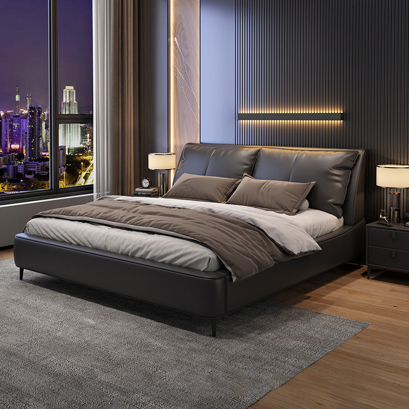 Contemporary Upholstered Mattress Included with Headboard Rectangular Bed