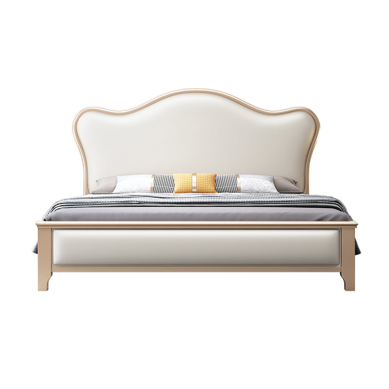 Modern Storage Standard Bed Faux Leather Bed Frame with Headboard for Bedroom