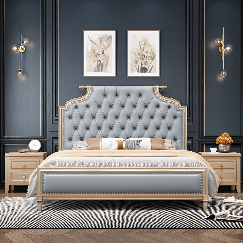 Modern Storage Bed Button-tufted Bed Frame with Headboard for Bedroom