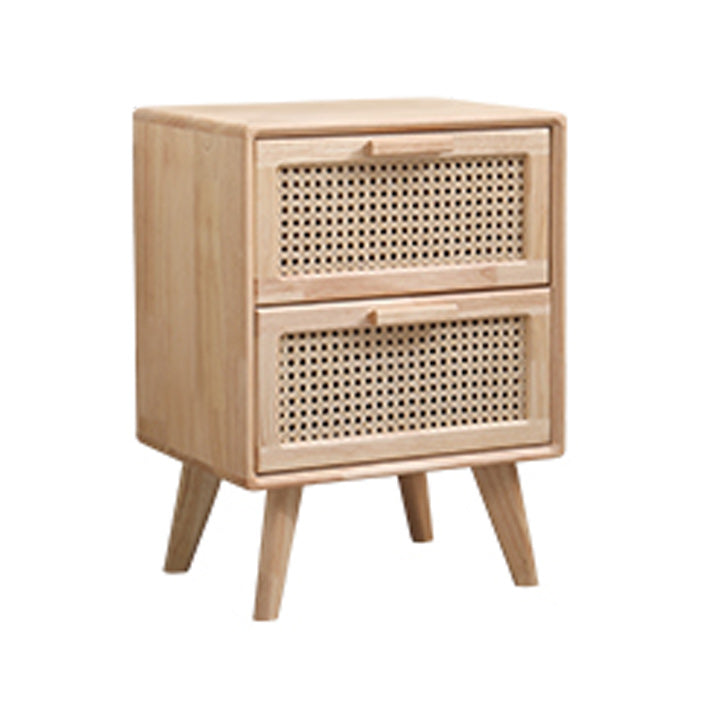 Contemporary Storage Cabinet with Drawers and Solid Wood Legs